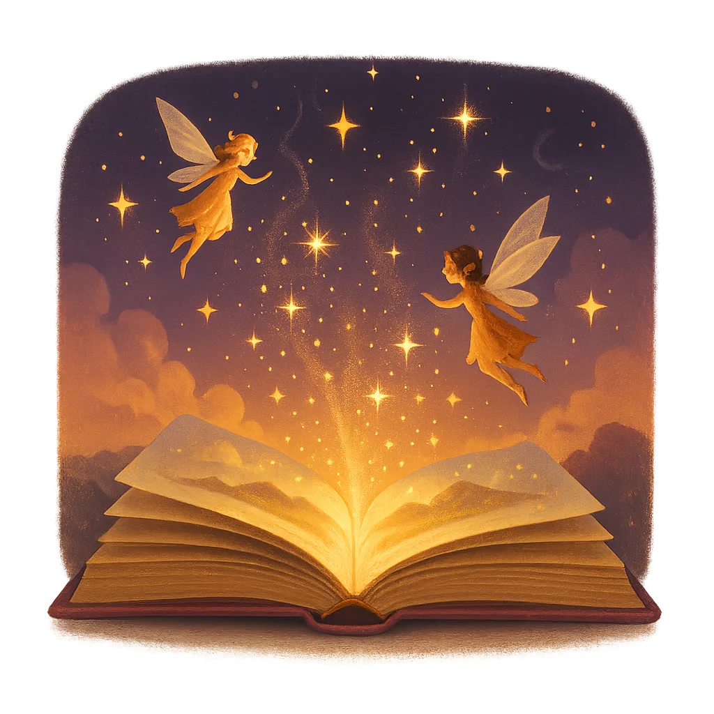 Parent and child reading a personalized storybook